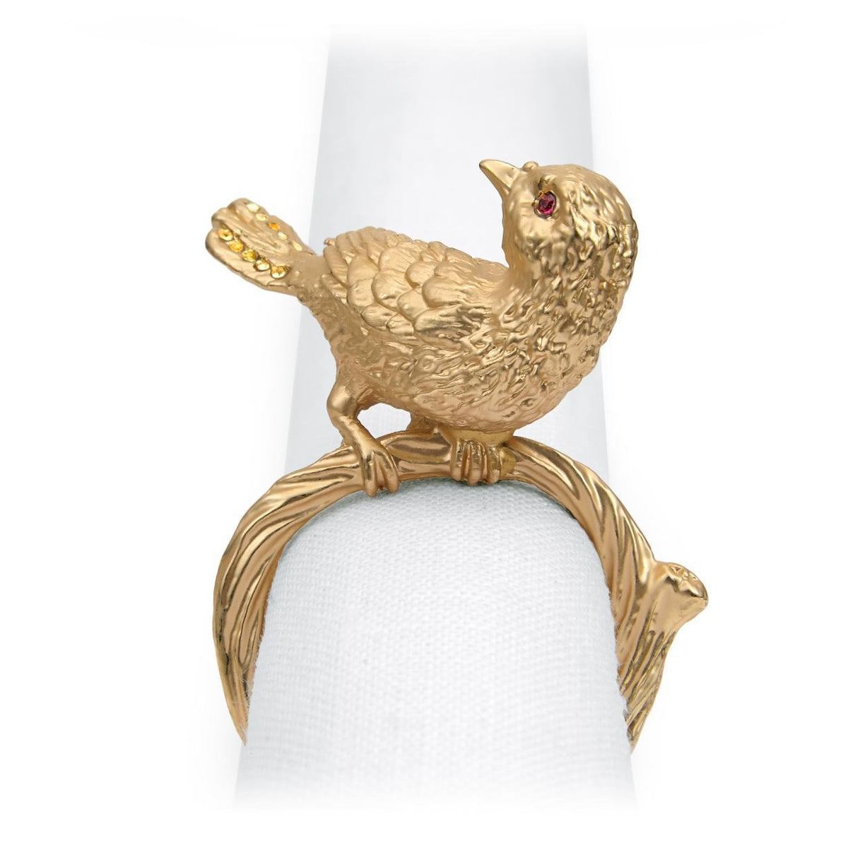 Gold Bird Design Napkin Rings - Set of 4 — The Doily Lady