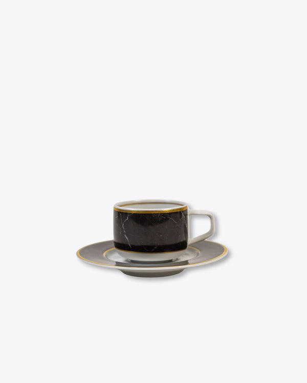 Modern Marble Espresso Cup + Saucer | Rent