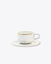 Modern Marble Coffee Cup + Saucer | Rent