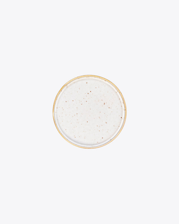 Stone of Gold Bread + Butter Plate | Rent | White