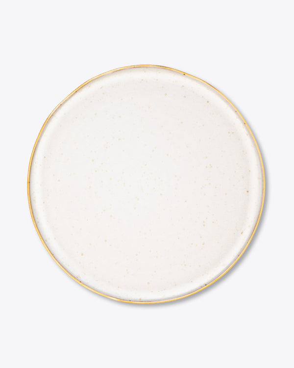 Stone of Gold Charger Plate | Rent | White