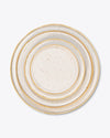 Stone of Gold Salad + Dessert Plate | Rent | White